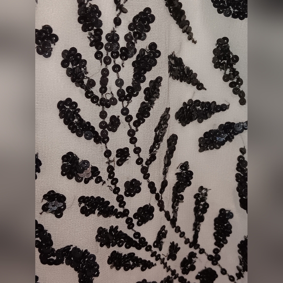 Jkara Dress Drop Waist With sequin embroidered chiffon blouson - Picture 6 of 11